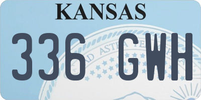 KS license plate 336GWH
