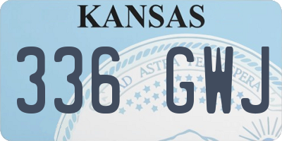 KS license plate 336GWJ