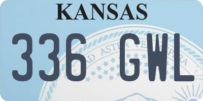 KS license plate 336GWL