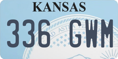 KS license plate 336GWM