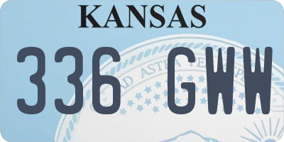 KS license plate 336GWW