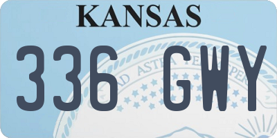 KS license plate 336GWY