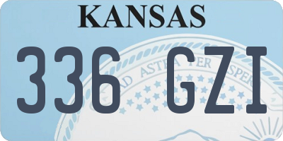 KS license plate 336GZI