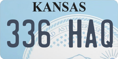 KS license plate 336HAQ