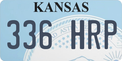 KS license plate 336HRP
