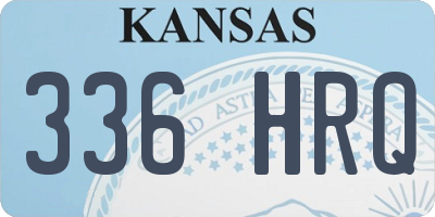 KS license plate 336HRQ