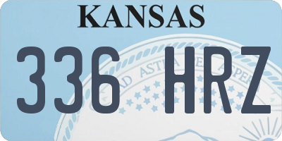KS license plate 336HRZ