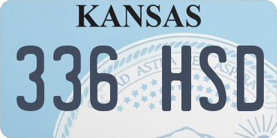 KS license plate 336HSD
