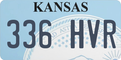 KS license plate 336HVR