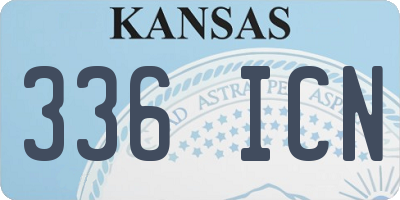 KS license plate 336ICN