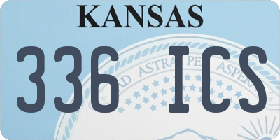 KS license plate 336ICS