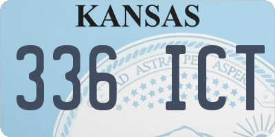 KS license plate 336ICT