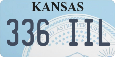 KS license plate 336IIL