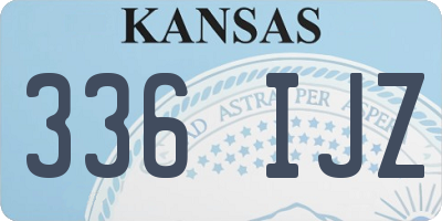 KS license plate 336IJZ