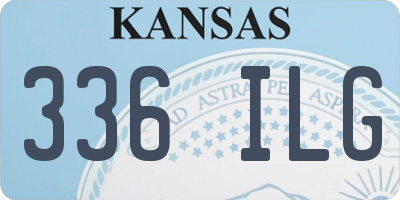 KS license plate 336ILG