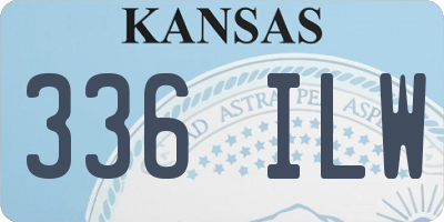 KS license plate 336ILW