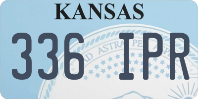 KS license plate 336IPR