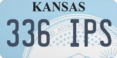 KS license plate 336IPS