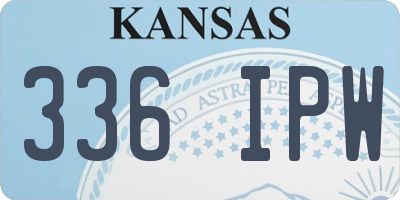 KS license plate 336IPW