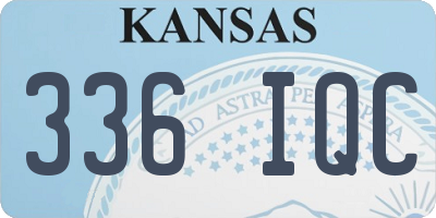 KS license plate 336IQC