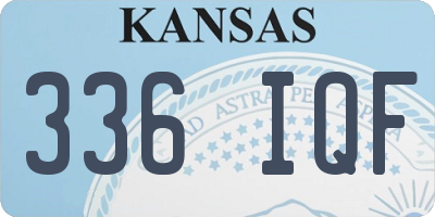 KS license plate 336IQF