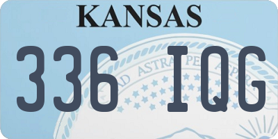 KS license plate 336IQG