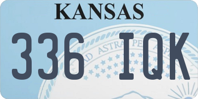 KS license plate 336IQK
