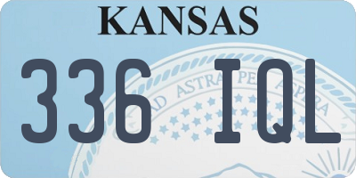 KS license plate 336IQL
