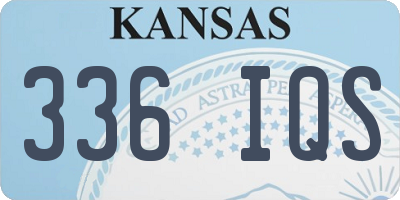 KS license plate 336IQS