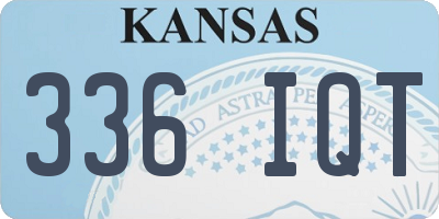 KS license plate 336IQT
