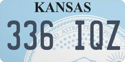 KS license plate 336IQZ