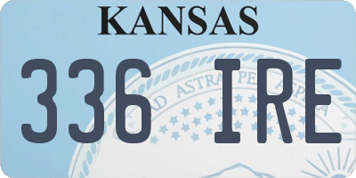 KS license plate 336IRE