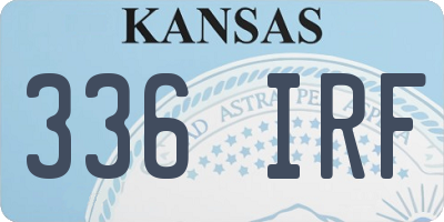 KS license plate 336IRF