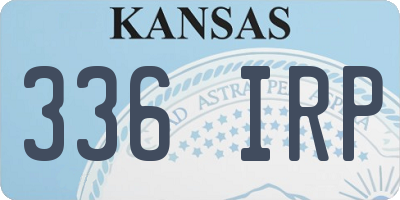KS license plate 336IRP