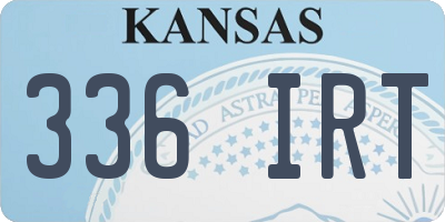 KS license plate 336IRT