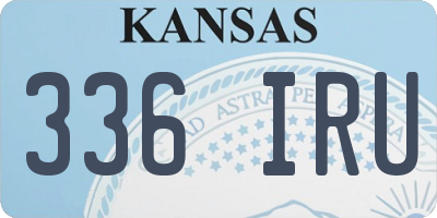 KS license plate 336IRU