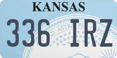 KS license plate 336IRZ
