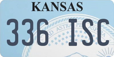 KS license plate 336ISC