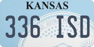 KS license plate 336ISD