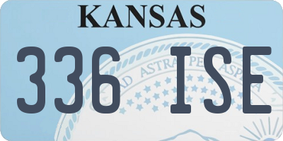 KS license plate 336ISE