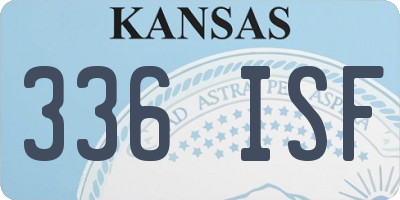 KS license plate 336ISF