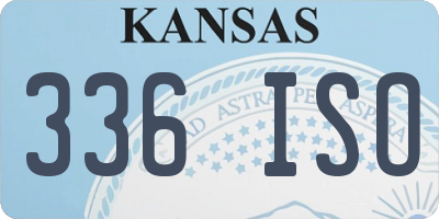 KS license plate 336ISO