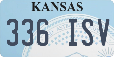 KS license plate 336ISV