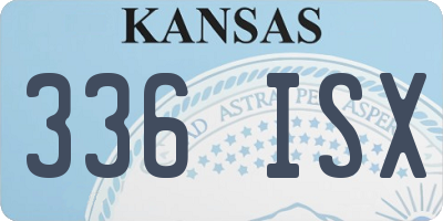 KS license plate 336ISX