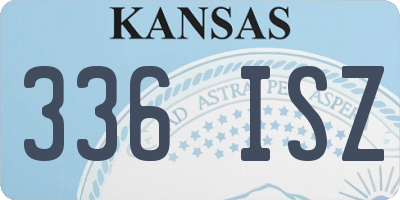 KS license plate 336ISZ