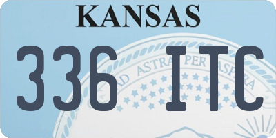 KS license plate 336ITC
