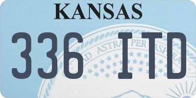 KS license plate 336ITD