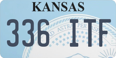 KS license plate 336ITF