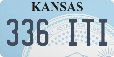 KS license plate 336ITI