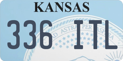 KS license plate 336ITL